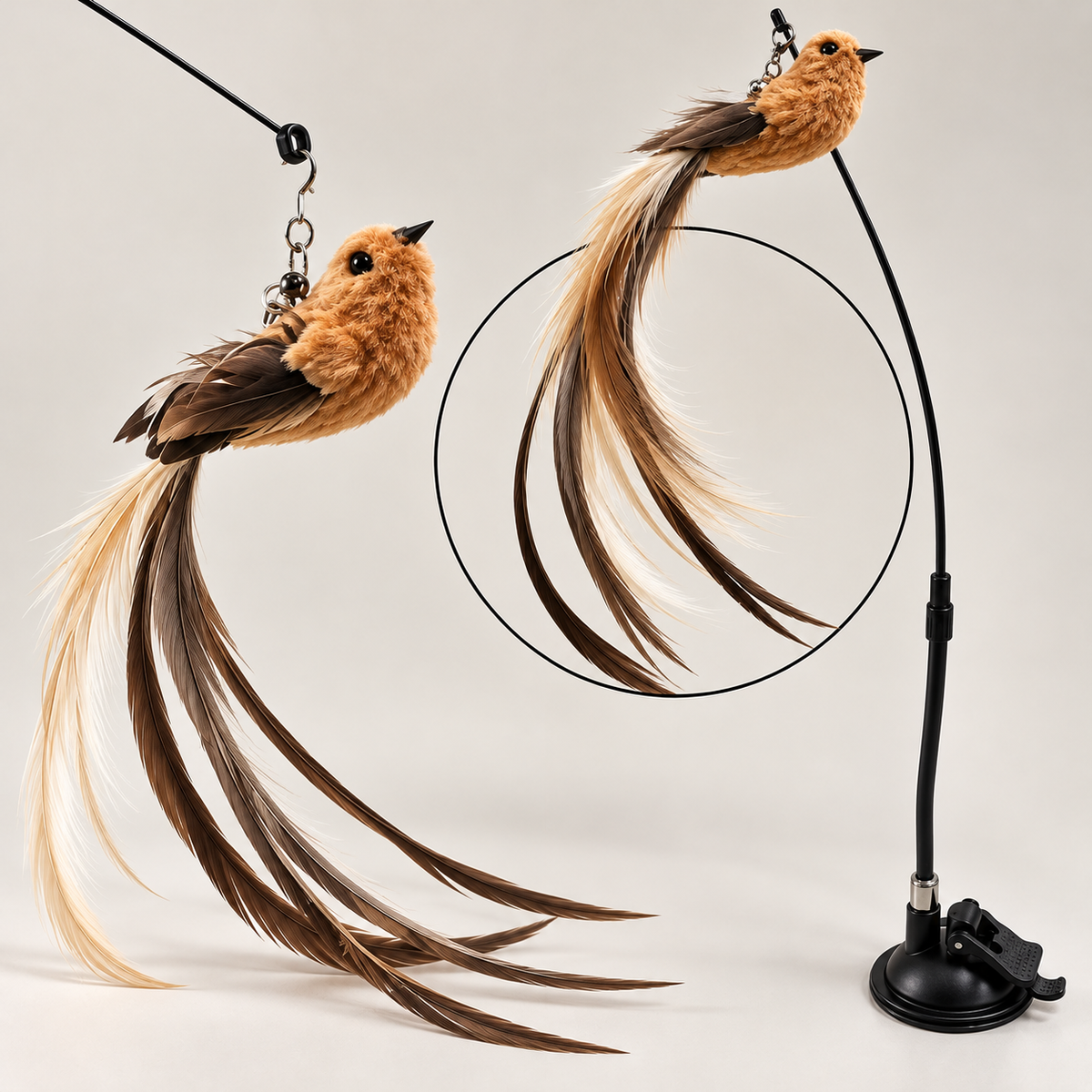 Juguete para gatos con pájaro interactivo